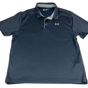 Under Armour Loose Short Sleeve Polo Shirt Mens Size‎ XXL Black